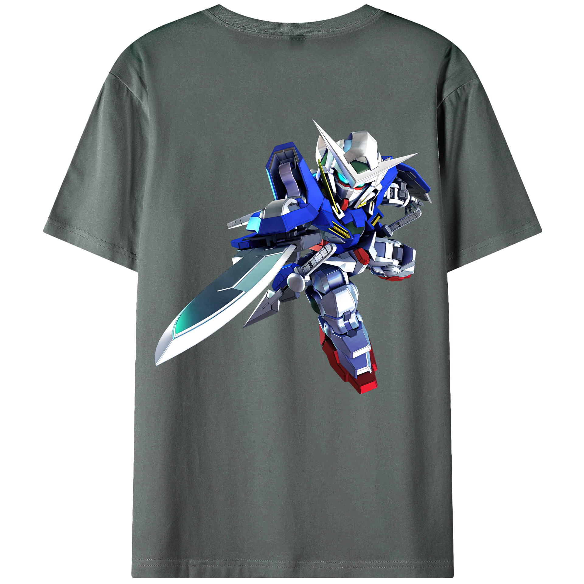 （画像用） 機動戦士ガンダム Mobile Suit Gundam 綿100％ メンズ半袖Tシャツ（バックプリント） 通気性
